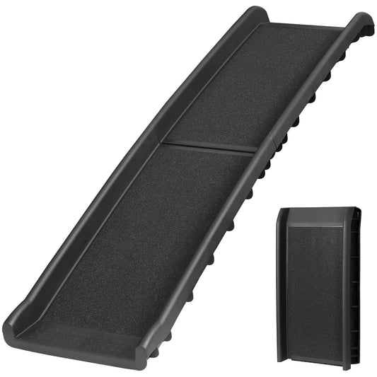 NOVA 62-In Foldable Non-Slip Dog Ramp, 150LBS Capacity for Puppies & Trucks, Easy Access, Safe Loading, Easy Storage, Black