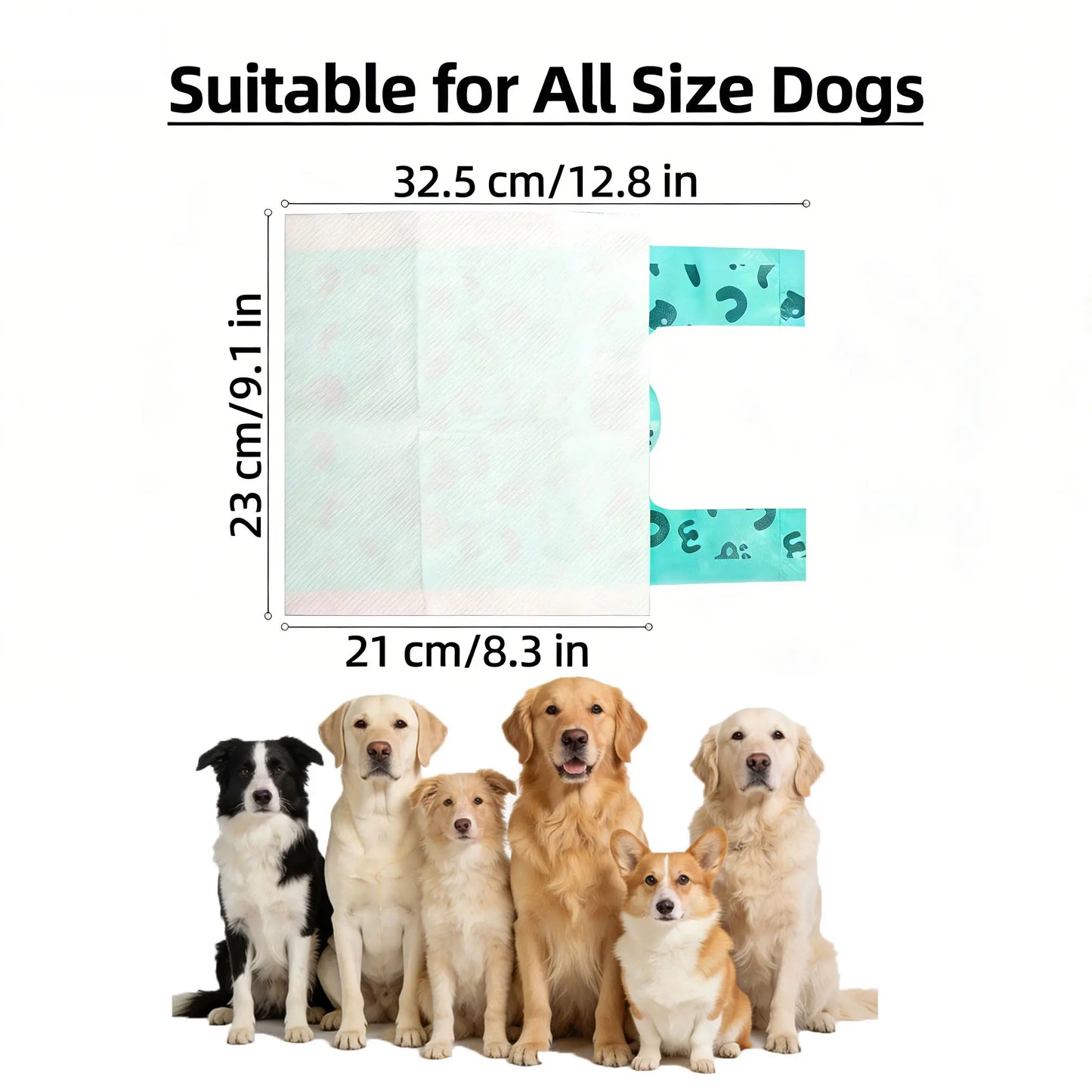 Premium Double-Layer Dog Waste Bags with Integrated Paper Towels, Value Pack of 50, Durable and Eco-Friendly Leak-Proof Solution for Pet Waste Management During Walks, Travel, and Home Use