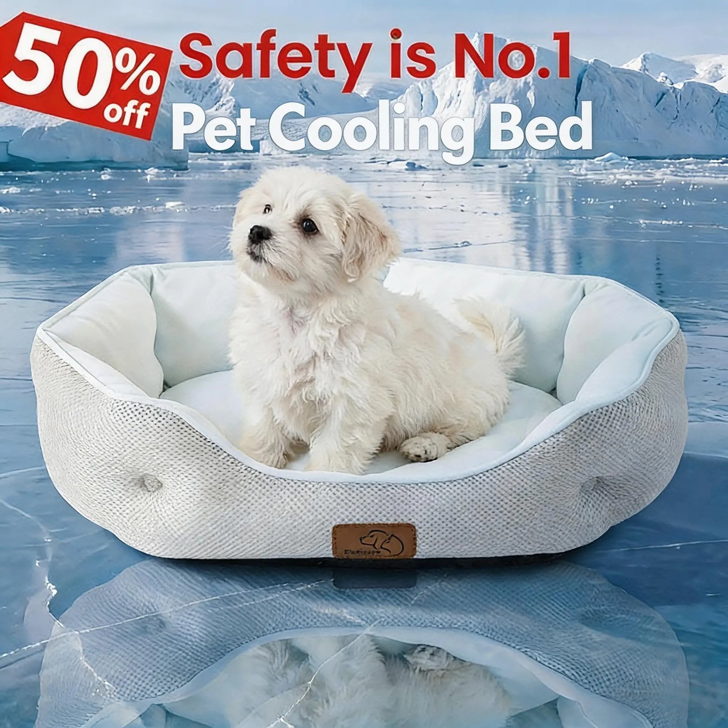 Bedsure Cooling Dog Beds for Small Dogs – Q-MAX>0.4 Round Cat Beds for Indoor Use, Washable Pet Bed for Puppies and Kittens with Slip-Resistant Bottom