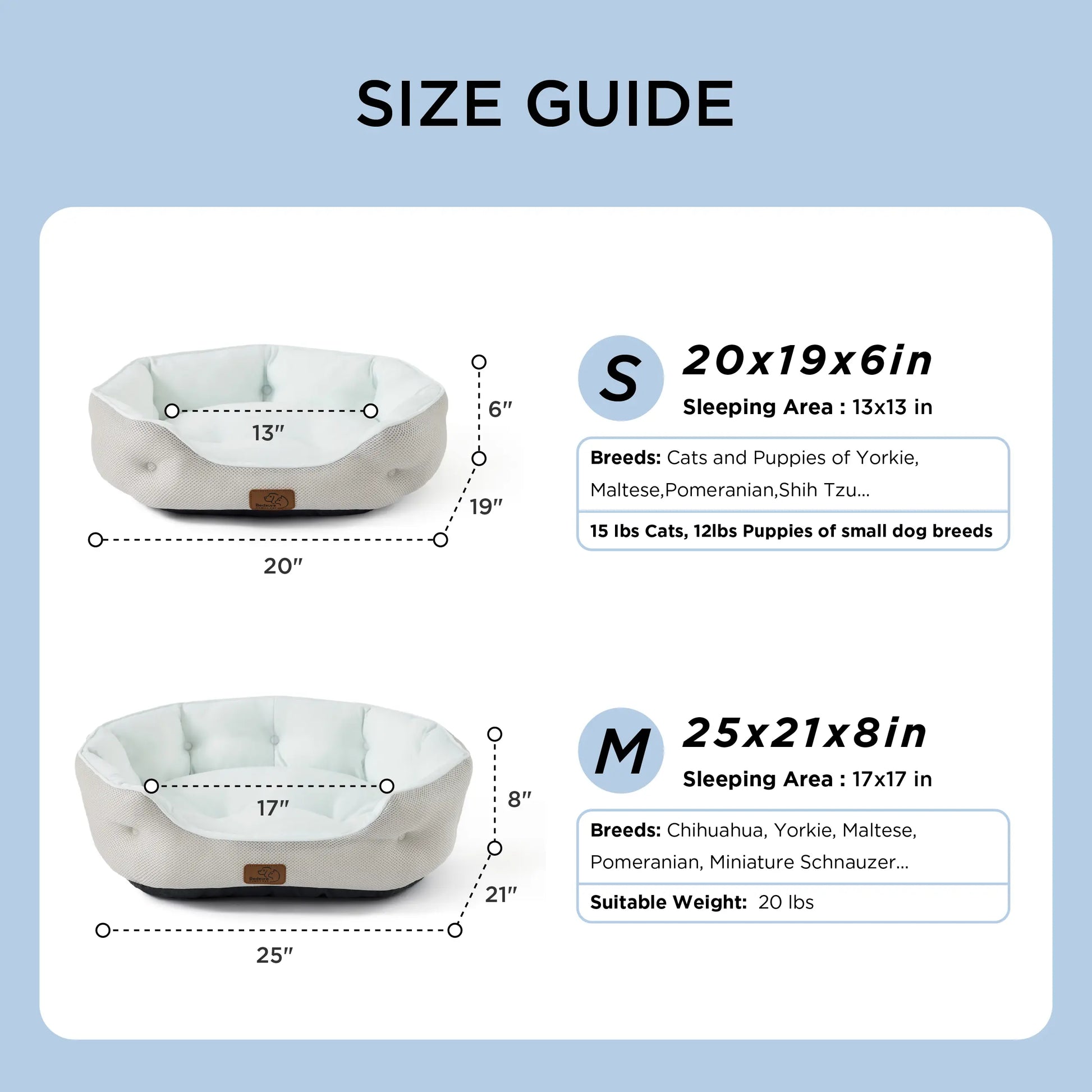 Bedsure Cooling Dog Beds for Small Dogs – Q-MAX>0.4 Round Cat Beds for Indoor Use, Washable Pet Bed for Puppies and Kittens with Slip-Resistant Bottom
