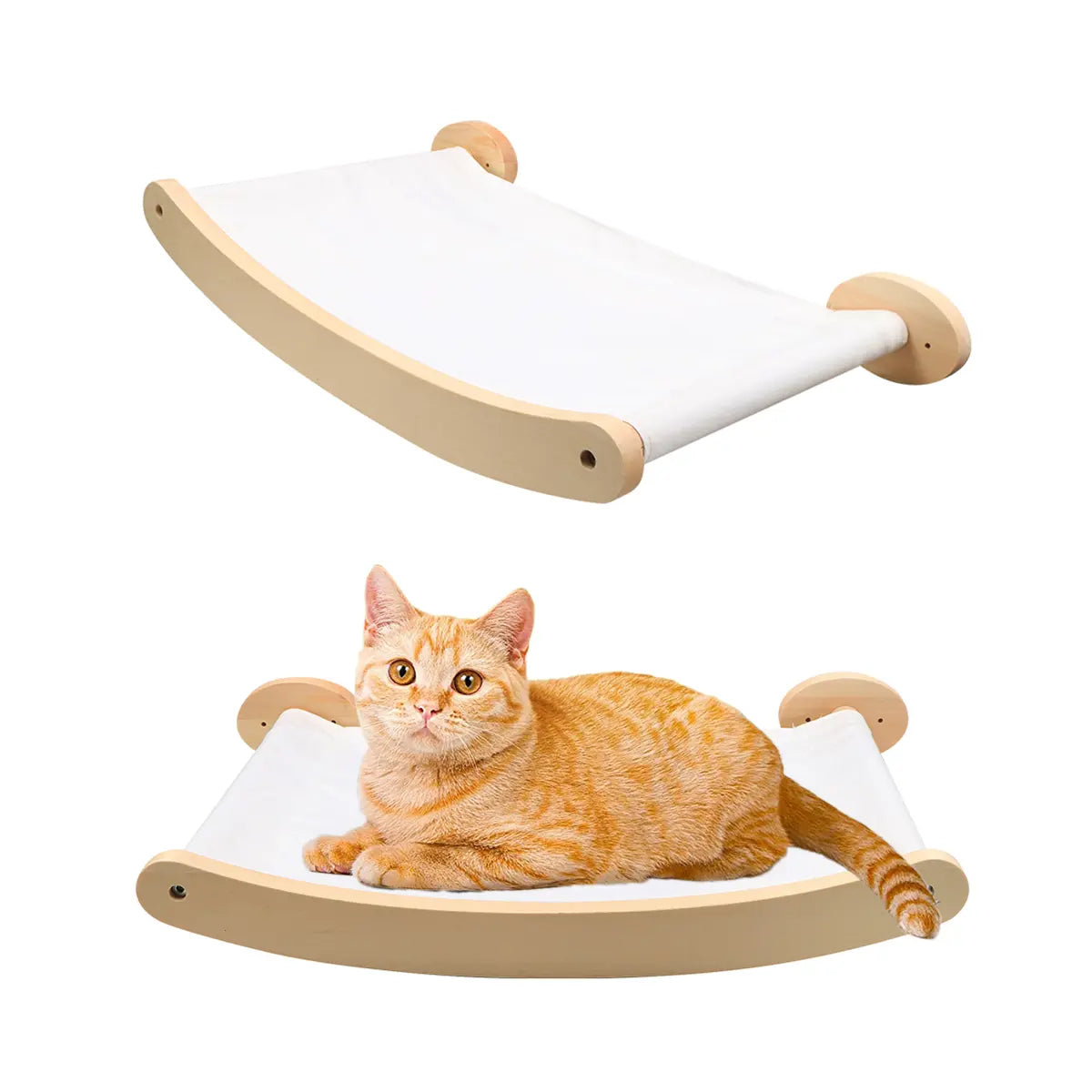 3-Piece Wall-Mounted Cat Climbing Set Cat Tree &Cat Hammock &Cat Ladder Cat Wall Mounted Furniture for Sleeping Playing Rest Kitten Home