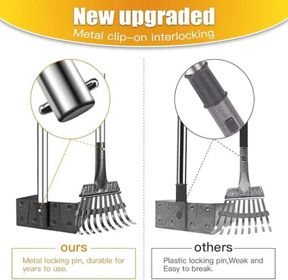 Dog Pooper Scooper Set with Extra Large 9"X9.5" Tray & 38" Adjustable Handle for Large Dogs, Rust-Proof Metal & Aluminum Pet Waste Removal Tool Tiktokshopspringglowup