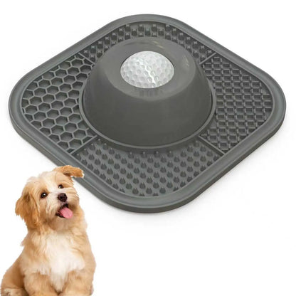 PLOSIF Slow Feeder Dog Bowl for Liquid Treats, Anti-Slip Design with Entertained Ball-In Feature, Bone Broth Lick Bowl, 3/4 Cup Capacity for Yogurt, Ideal for Large, Medium, and Small Breeds, Dietary Supplement and Post-Operative Nutrition