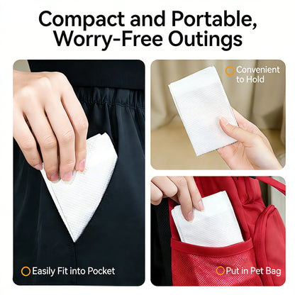 Premium Double-Layer Dog Waste Bags with Integrated Paper Towels, Value Pack of 50, Durable and Eco-Friendly Leak-Proof Solution for Pet Waste Management During Walks, Travel, and Home Use