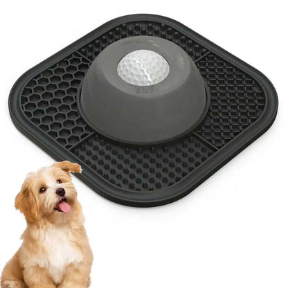 PLOSIF Slow Feeder Dog Bowl for Liquid Treats, Anti-Slip Design with Entertained Ball-In Feature, Bone Broth Lick Bowl, 3/4 Cup Capacity for Yogurt, Ideal for Large, Medium, and Small Breeds, Dietary Supplement and Post-Operative Nutrition