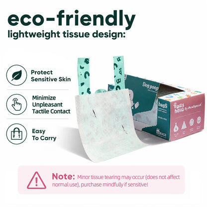 Premium Double-Layer Dog Waste Bags with Integrated Paper Towels, Value Pack of 50, Durable and Eco-Friendly Leak-Proof Solution for Pet Waste Management During Walks, Travel, and Home Use