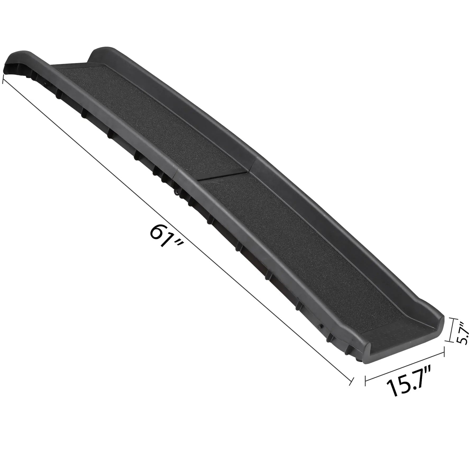 NOVA 62-In Foldable Non-Slip Dog Ramp, 150LBS Capacity for Puppies & Trucks, Easy Access, Safe Loading, Easy Storage, Black