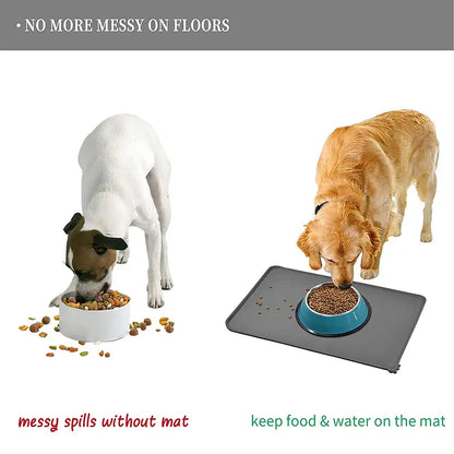 Waterproof Silicone Pet Feeding Mat - Single Count, Essential Feeding Accessory for Dogs and Cats